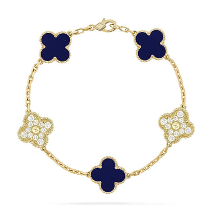 [Stars Jewelry]CLOVER 5 MOTIF LAPIS LAZULI BRACELET COLLECTION