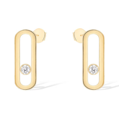 [Stars Jewelry]MOVE UNO SMALL 1 DIAMOND EARRINGS