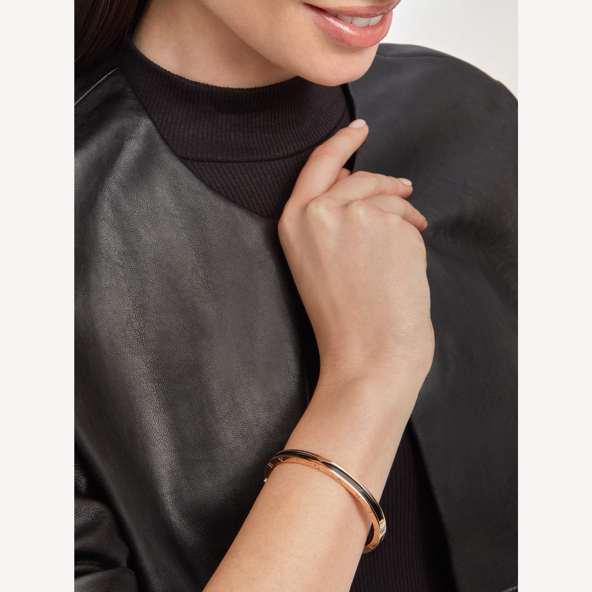 [Stars Jewelry]ZERO 1 PINK GOLD WITH BLACK CERAMIC BRACELET