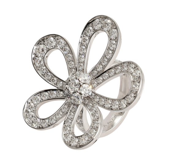 [Stars Jewelry]Flowerlace Diamond Ring