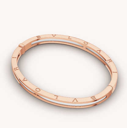 [Stars Jewelry]ZERO 1 PINK GOLD WITH WHITE CERAMIC BRACELET