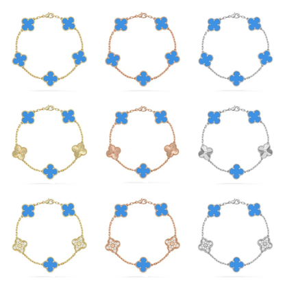 [Stars Jewelry] CLOVER 5 MOTIF BLUE AGATE BRACELET COLLECTION
