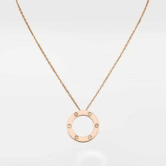 [Stars Jewelry]LOVE NECKLACE 16MM 3 DIAMONDS
