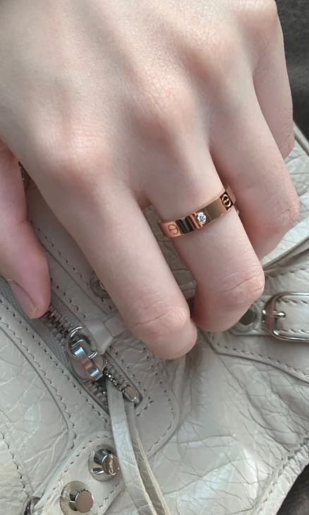 [Stars Jewelry]LOVE RING 4MM 1 DIAMOND
