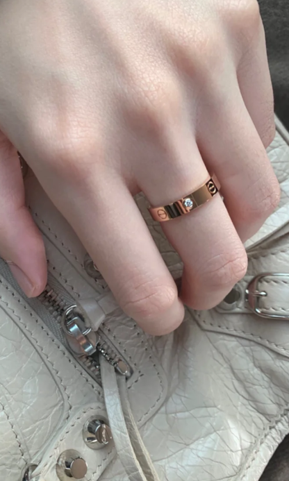 [Stars Jewelry]LOVE RING 4MM 1 DIAMOND