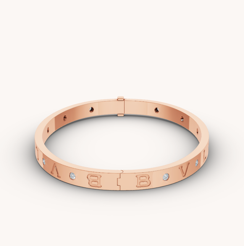 [Stars Jewelry]ZERO 1 PINK GOLD 12 DIAMONDS BRACELET