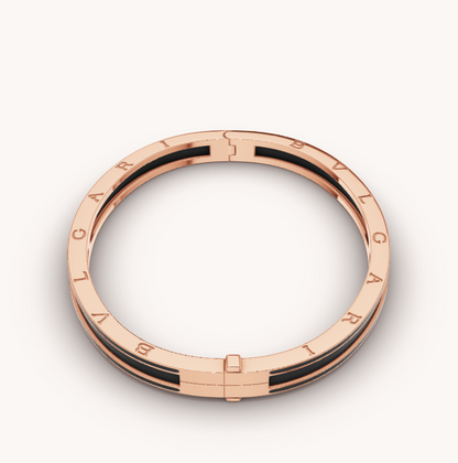 [Stars Jewelry]ZERO 1 PINK GOLD WITH MATTE BLACK CERAMIC BRACELET