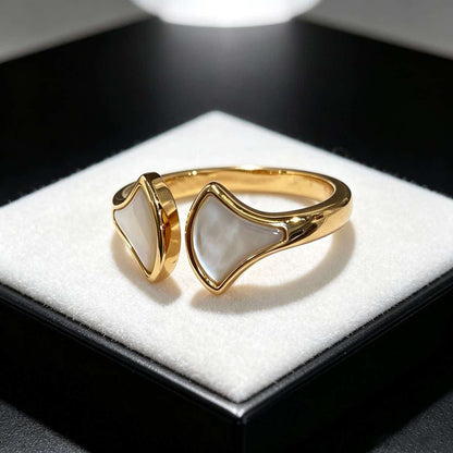 [Stars Jewelry]BVLGARI Double Fan Open-Faced Ring