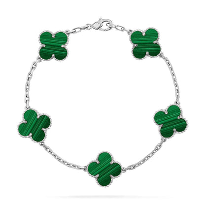 [Stars Jewelry] CLOVER 5 MOTIF MALACHITE BRACELET COLLECTION