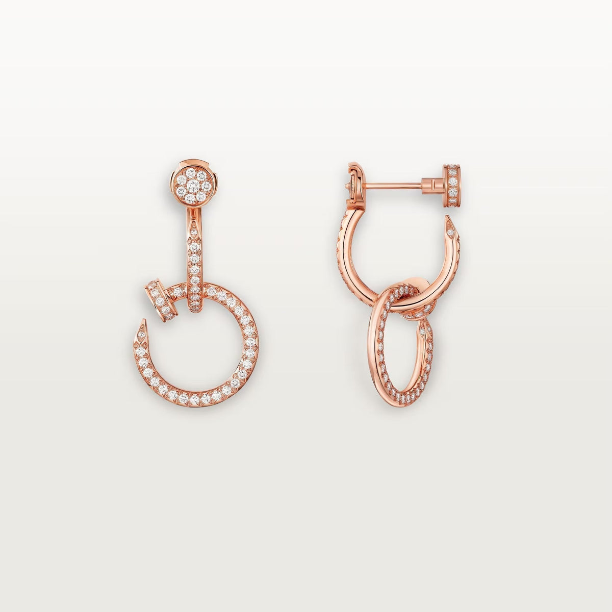 [Stars Jewelry]JUSTE FULL DIAMOND DOUBLE EARRINGS