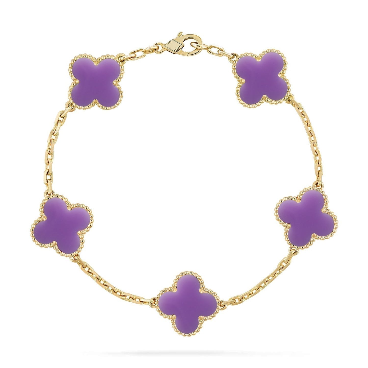 [Stars Jewelry]CLOVER 5 MOTIF LIGHT PURPLE BRACELET COLLECTION