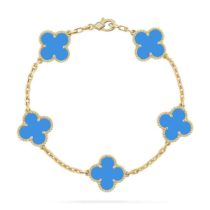 [Stars Jewelry] CLOVER 5 MOTIF BLUE AGATE BRACELET COLLECTION
