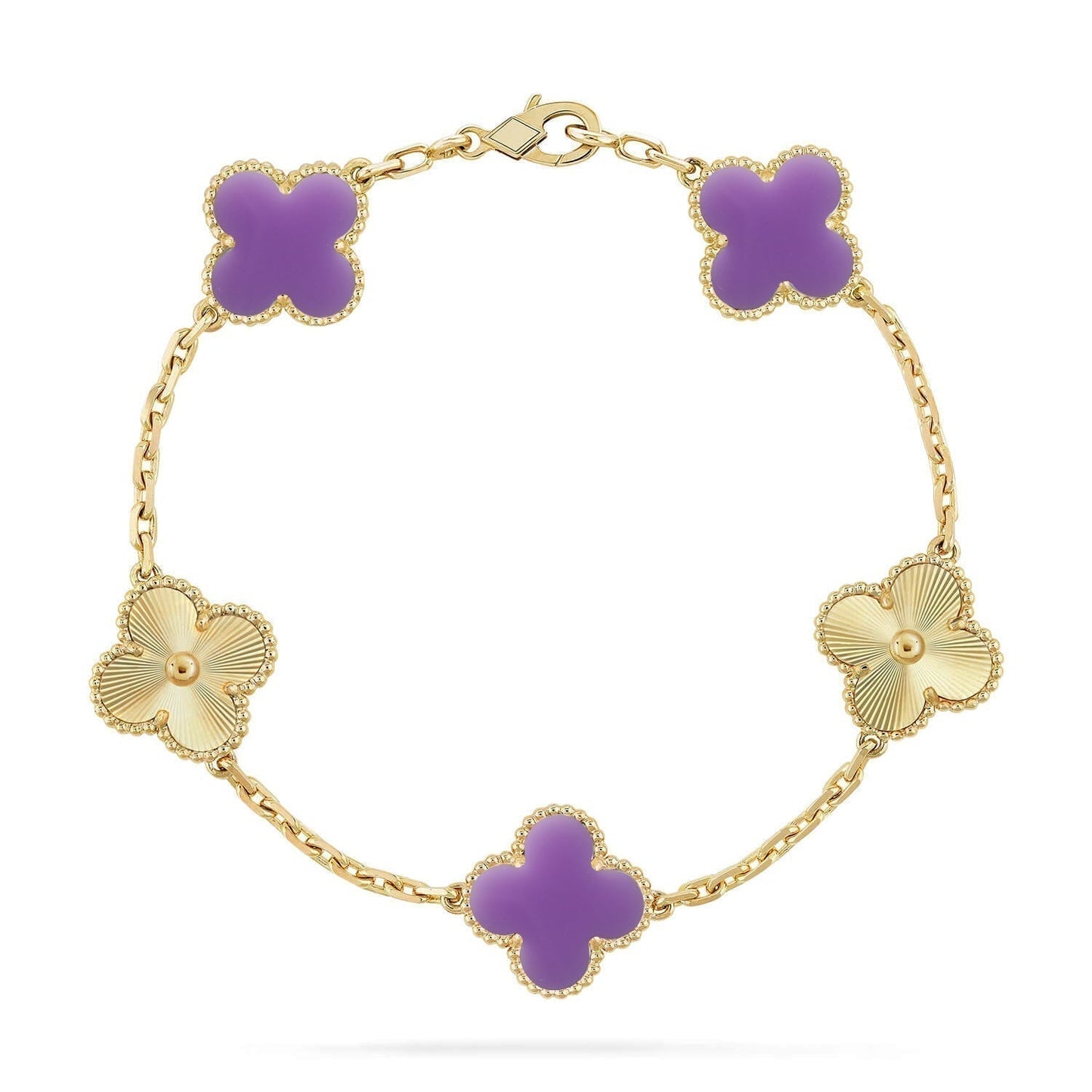 [Stars Jewelry]CLOVER 5 MOTIF LIGHT PURPLE BRACELET COLLECTION