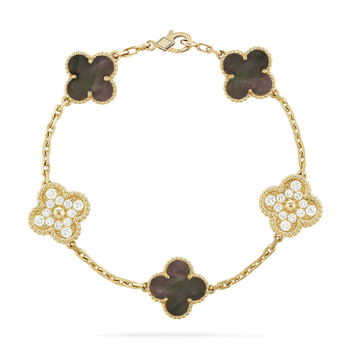 [Stars Jewelry] CLOVER 5 MOTIF GRAY MOP BRACELET COLLECTION