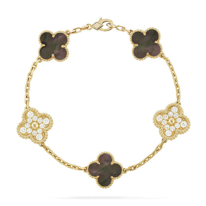 [Stars Jewelry] CLOVER 5 MOTIF GRAY MOP BRACELET COLLECTION