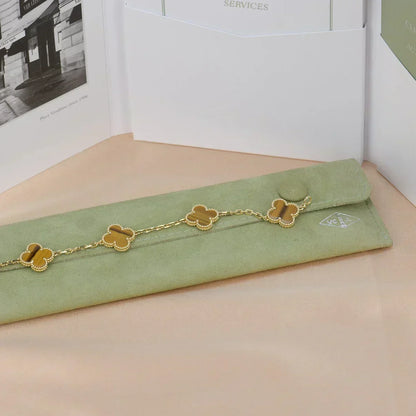 [Stars Jewelry] CLOVER 5 MOTIFS TIGER EYE BRACELET COLLECTION