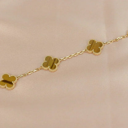 [Stars Jewelry] CLOVER 5 MOTIFS TIGER EYE BRACELET COLLECTION