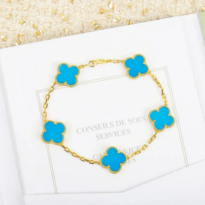 [Stars Jewelry] CLOVER 5 MOTIF TURQUOISE BRACELET COLLECTION
