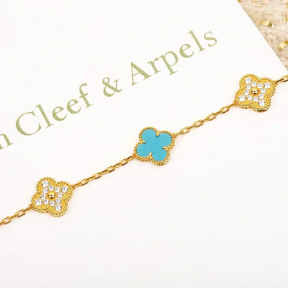 [Stars Jewelry] CLOVER 5 MOTIF TURQUOISE BRACELET COLLECTION