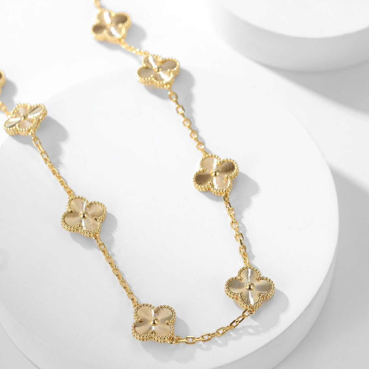 [Stars Jewelry]CLOVER 10 MOTIFS LASER NECKLACE