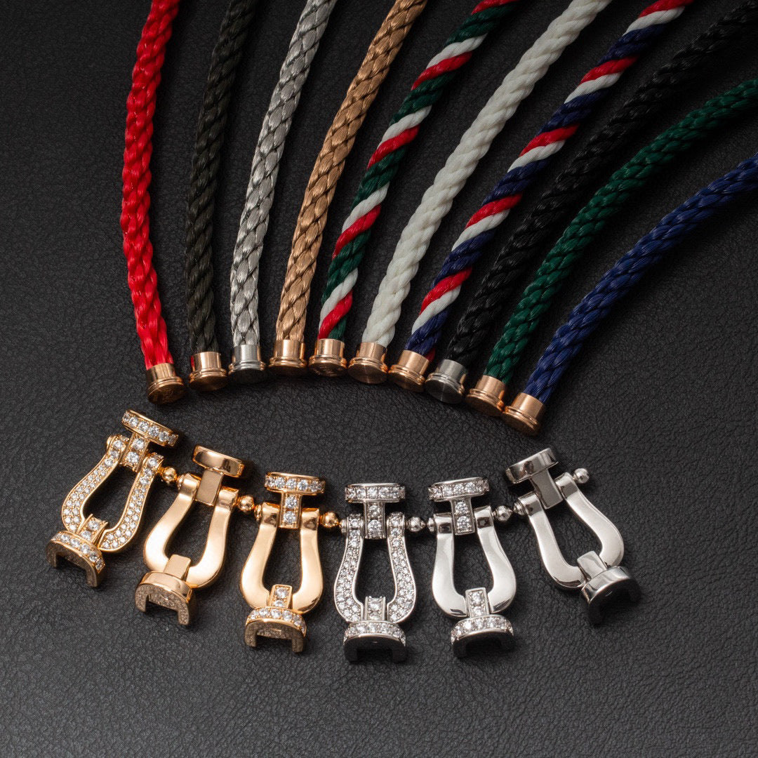 [Stars Jewelry]FORCE LARGE HORSESHOE FULL DIAMOND BRACELET SILVER