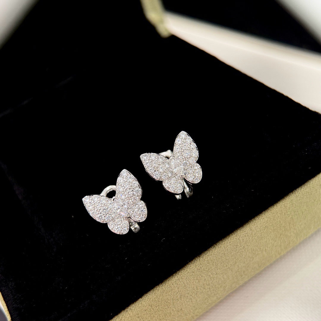 [Stars Jewelry]BUTTERFLY ALL DIAMOND EARRINGS