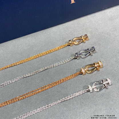 [Stars Jewelry]FORCE SMALL HORSESHOE  DIAMOND CHAIN ROPE BRACELET