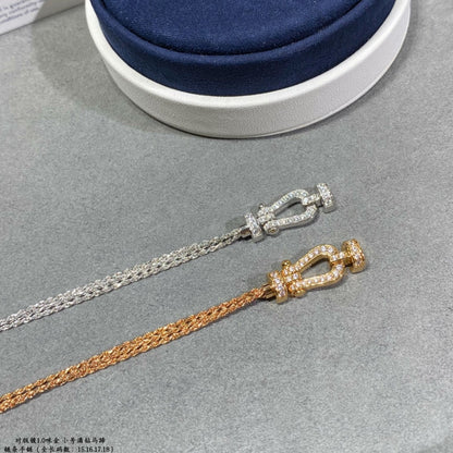[Stars Jewelry]FORCE SMALL HORSESHOE  DIAMOND CHAIN ROPE BRACELET