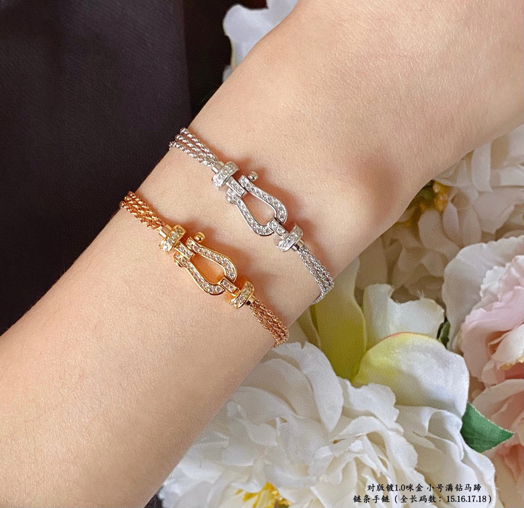 [Stars Jewelry]FORCE SMALL HORSESHOE  DIAMOND CHAIN ROPE BRACELET