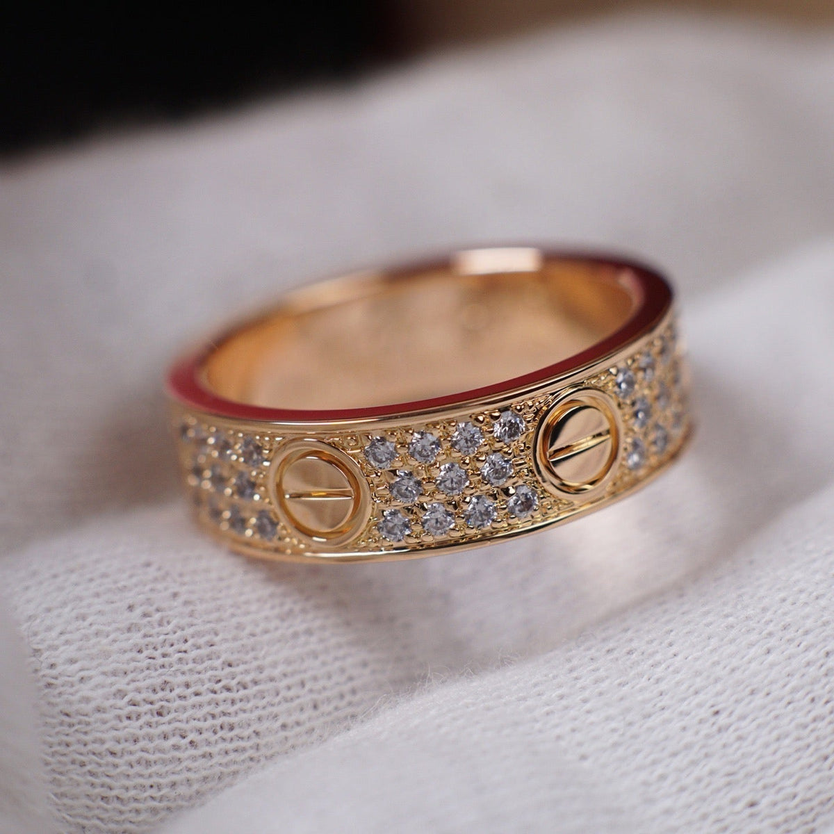 [Stars Jewelry]LOVE RING 5.5MM DIAMONDS PAVED