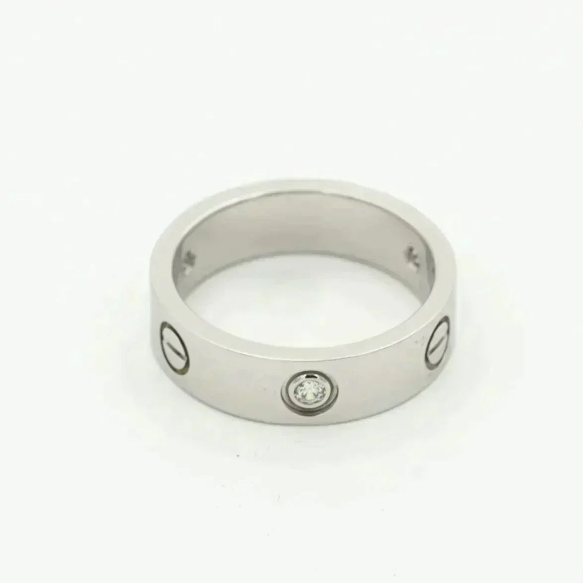 [Stars Jewelry]LOVE RING 5.5MM 3 DIAMONDS SILVER