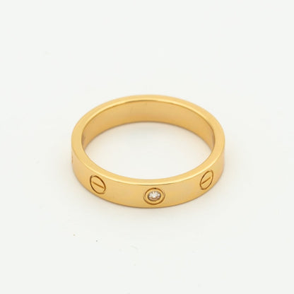 [Stars Jewelry]LOVE RING 4MM 1 DIAMOND PINK GOLD