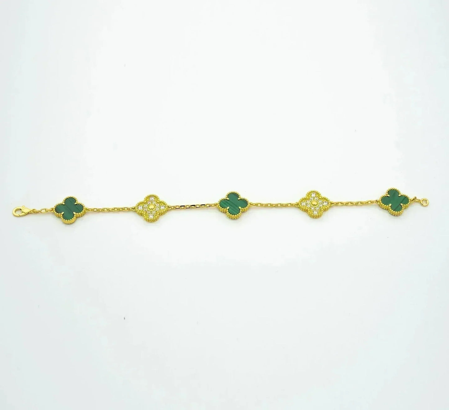 [Stars Jewelry] CLOVER 5 MOTIF MALACHITE BRACELET COLLECTION