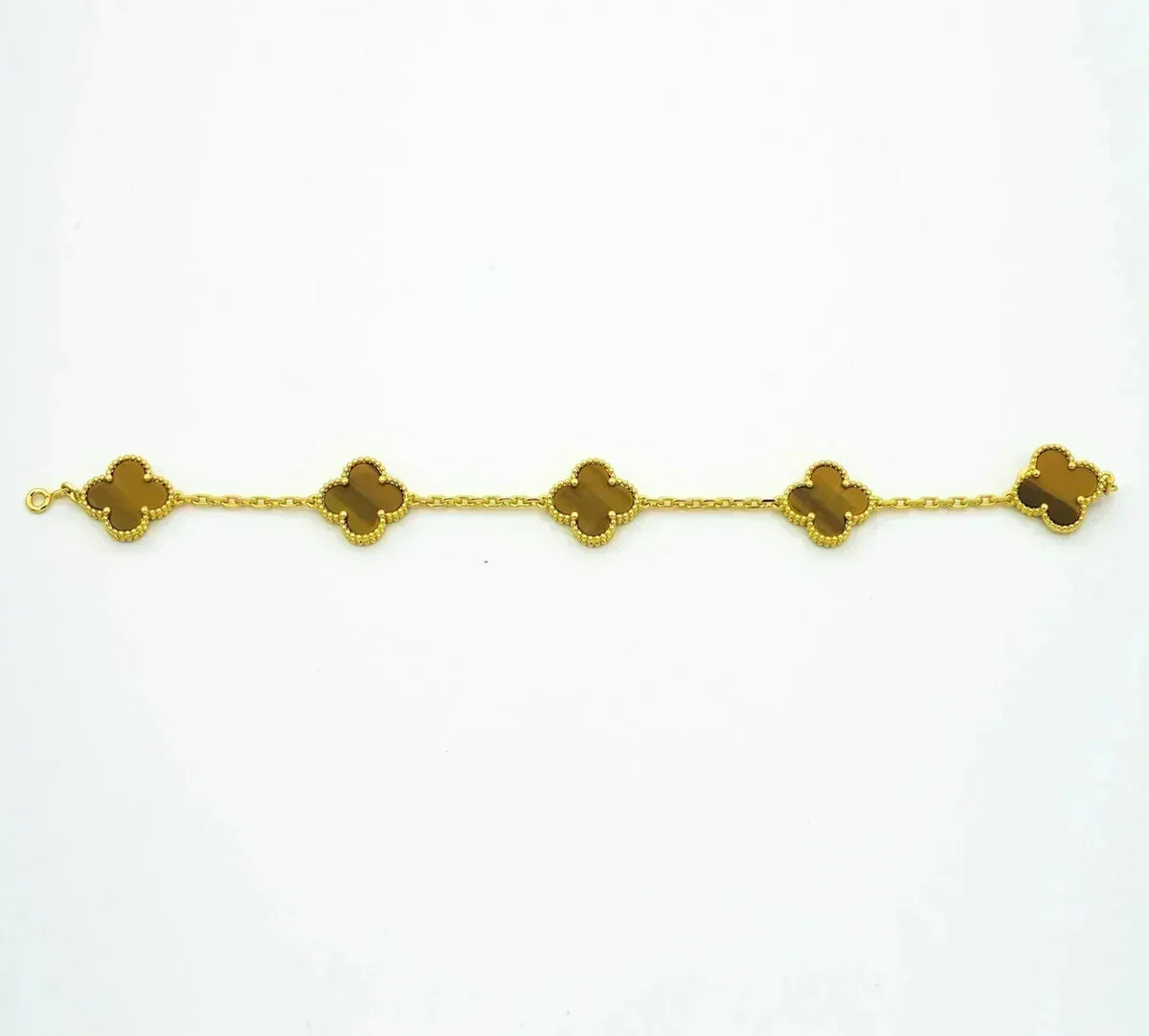 [Stars Jewelry] CLOVER 5 MOTIFS TIGER EYE BRACELET COLLECTION
