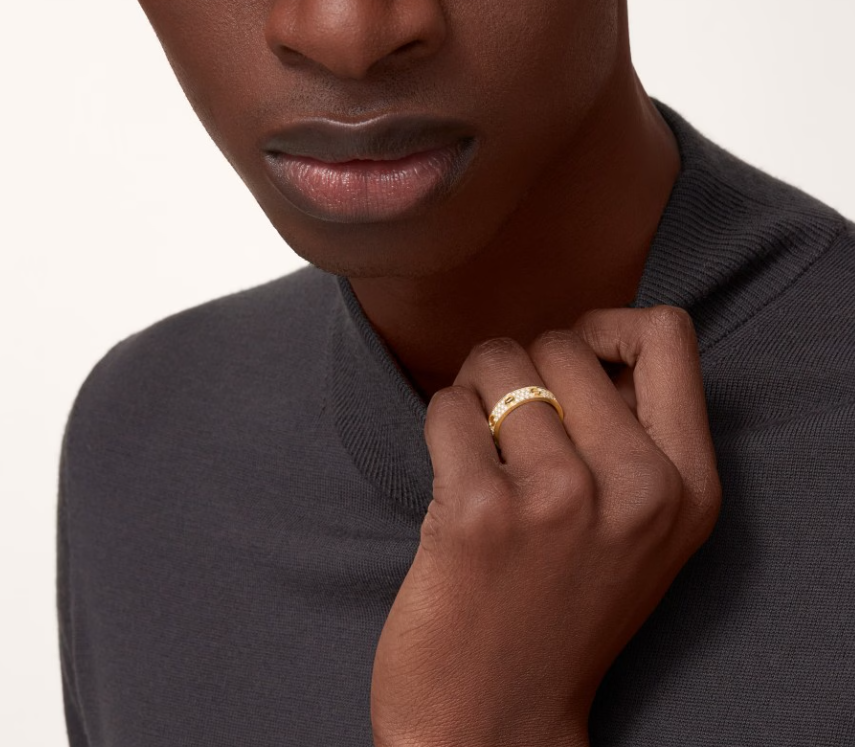 [Stars Jewelry]LOVE RING 4mm-wide full-diamond ring GOLD