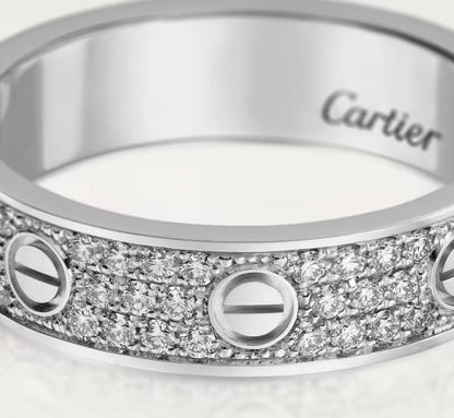 [Stars Jewelry]LOVE RING 4mm-wide full-diamond ring silver