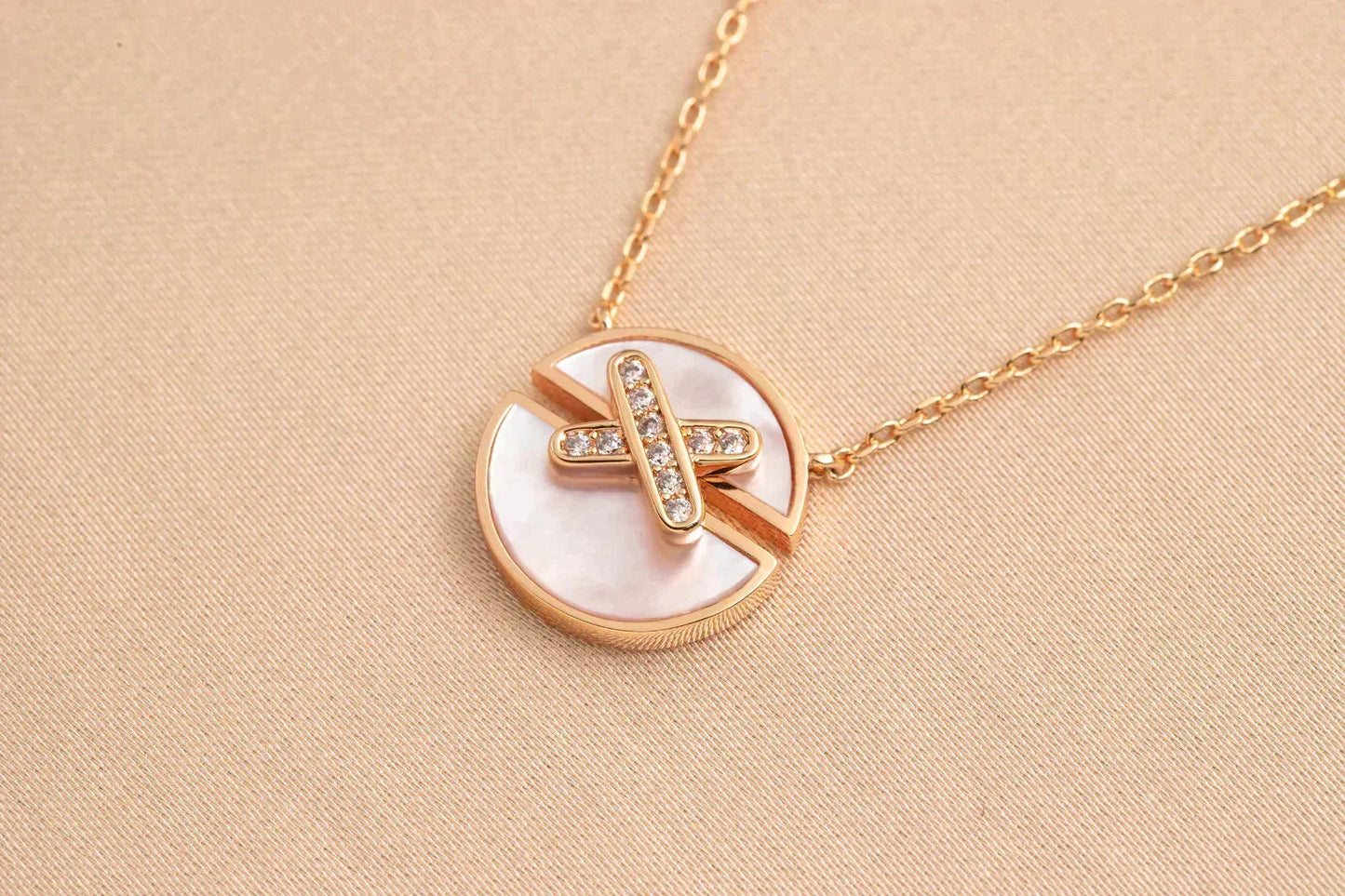 [Stars Jewelry]JEUX DE ROSE GOLD DIAMOND NECKLACE