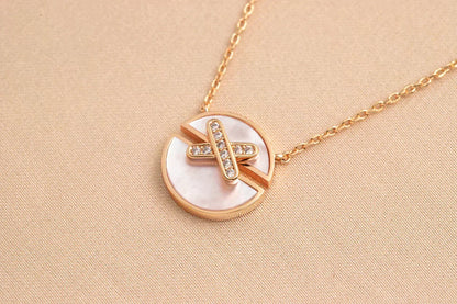 [Stars Jewelry]JEUX DE ROSE GOLD DIAMOND NECKLACE