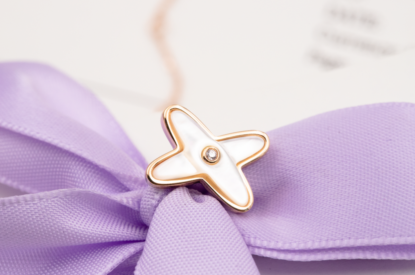 [Stars Jewelry]JEUX DE WHITE MOP PINK GOLD DIAMOND EARRINGS