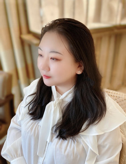 [Stars Jewelry]STAR BLOSSOM STUD EARRINGS PINK GOLD DIAMONDS