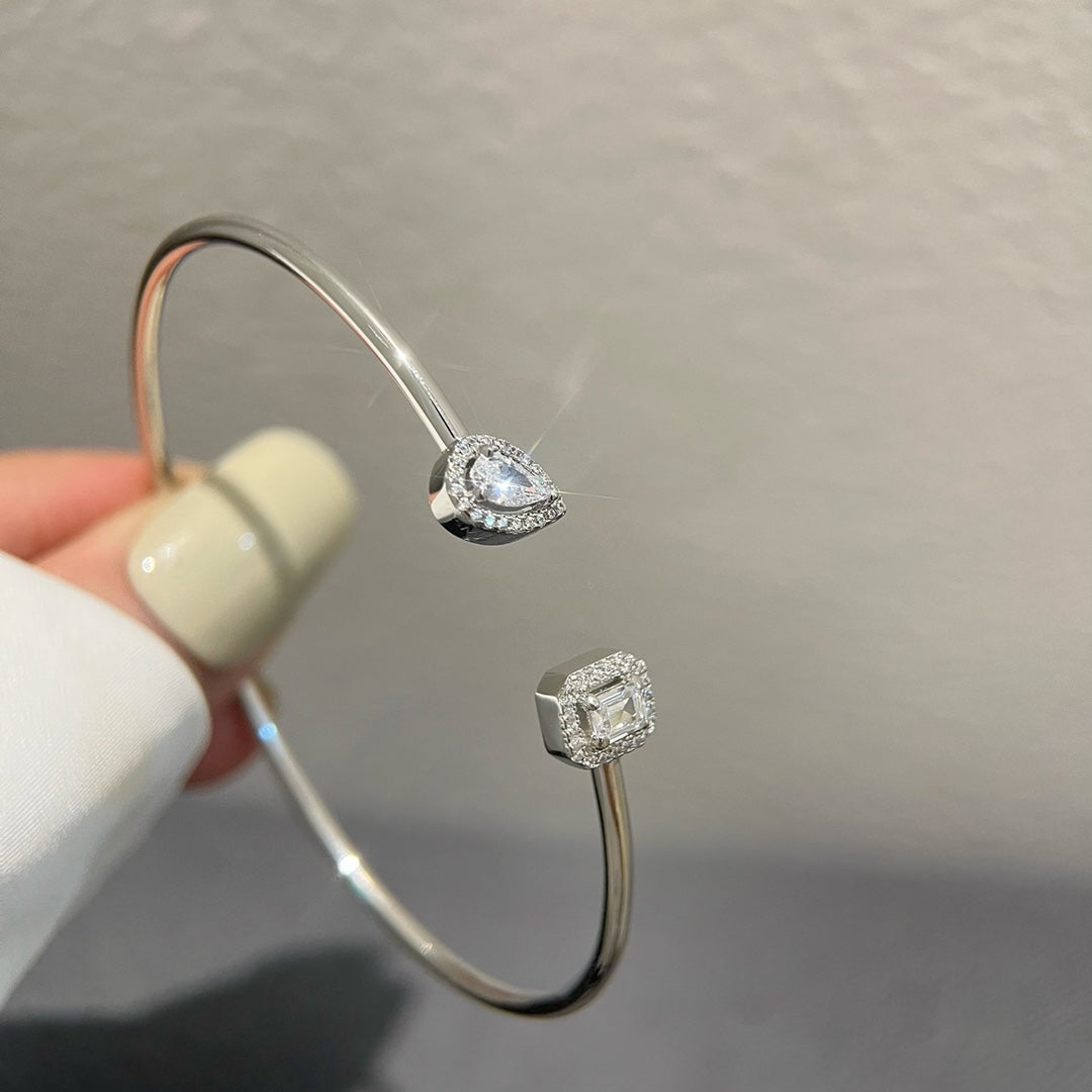 [Stars Jewelry]JONC FLEX MY TWIN TOI & MOI SILVER DIAMOND BRACELET