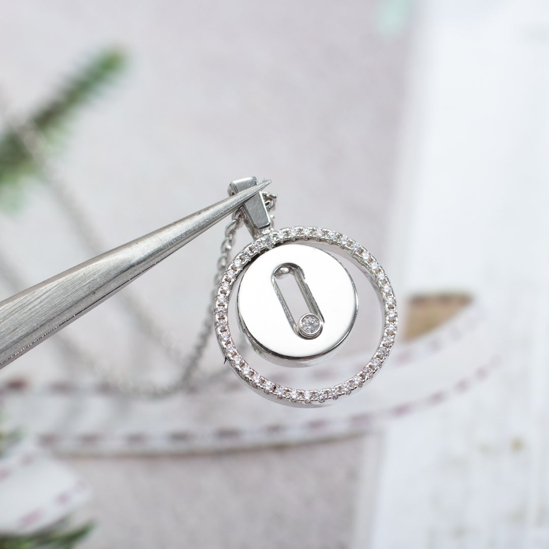 [Stars Jewelry]LUCKY MOVE PM NECKLACE SILVER DIAMOND