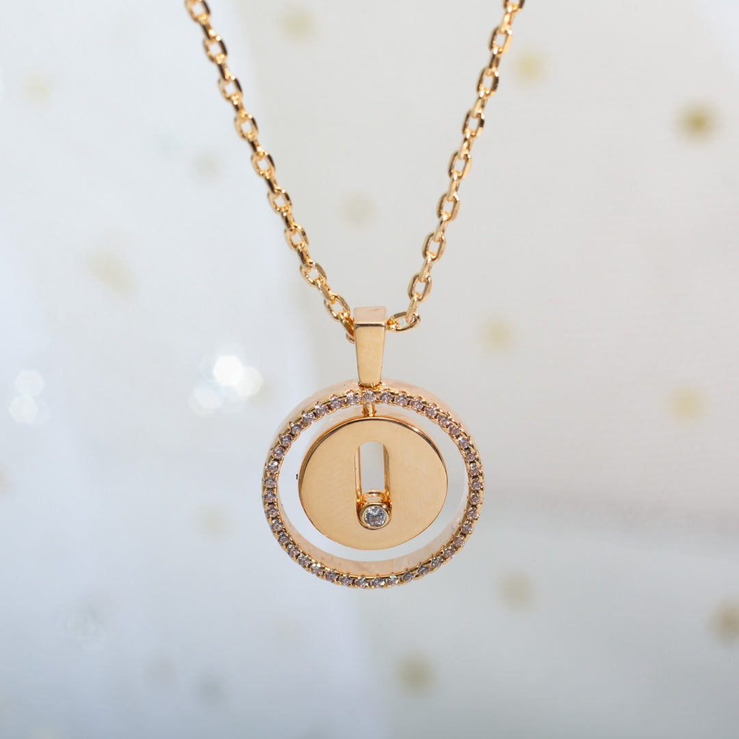 [Stars Jewelry]LUCKY MOVE PM NECKLACE PINK GOLD DIAMOND