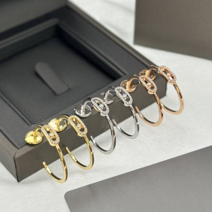 [Stars Jewelry]CREOLES MOVE UNO PM DIAMOND EARRINGS