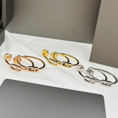 [Stars Jewelry]CREOLES MOVE UNO PM DIAMOND EARRINGS