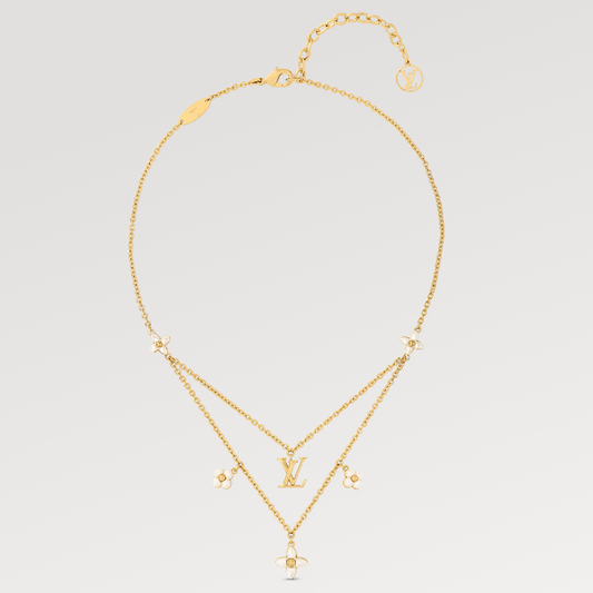 [Stars Jewelry]FLOWERGRAM GOLD MOP DOUBLE ROW NECKLACE