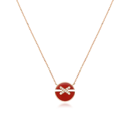 [Stars Jewelry]JEUX DE ROSE GOLD DIAMOND NECKLACE