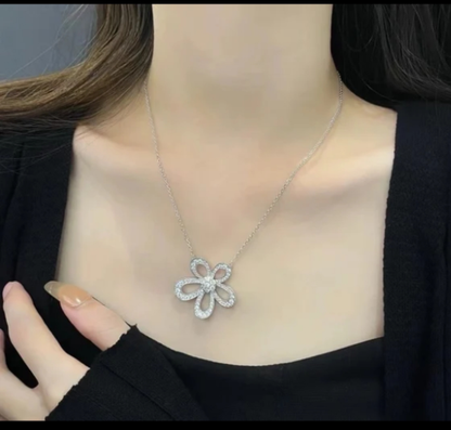 [Stars Jewelry]Flowerlace Diamond Pavé NECKLACE