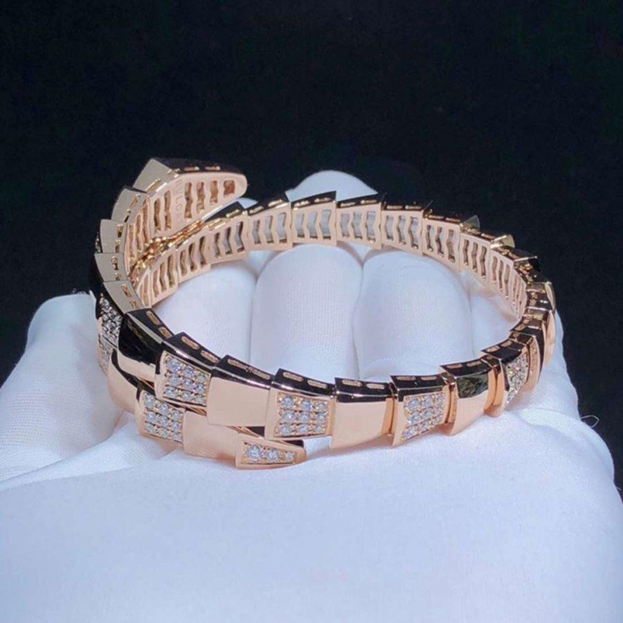 [Stars Jewelry]SERPENTI WIDE BRACELET PINK GOLD DIAMOND
