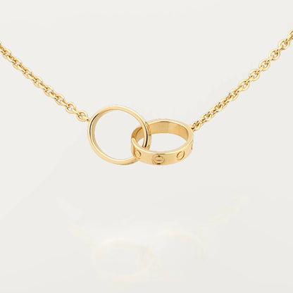 [Stars Jewelry]LOVE DOUBLE RING NECKLACE